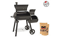 LANDMANN Vinson 300 Smoker Charcoal BBQ with Selection Wood Chips (2 styles)