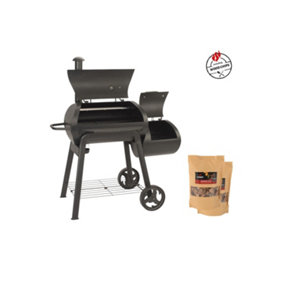 LANDMANN Vinson 300 Smoker Charcoal BBQ with Selection Wood Chips (2 styles)