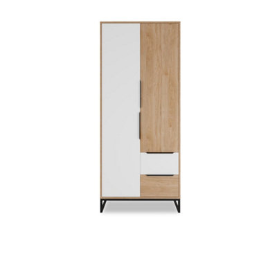 Landro Hinged Door Wardrobe - Classic Elegance Meets Modern Functionality - W800mm x H1900mm x D600mm