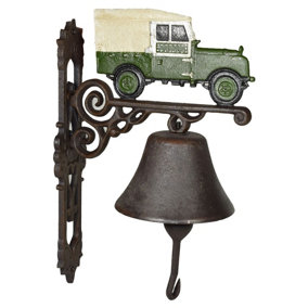 Landrover Defender Bell Cast Iron Sign Plaque Door Wall Fence Gate Post House