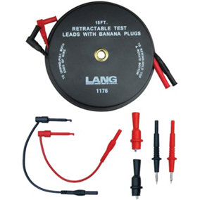 Lang Tools 7Pc Retractable Test Leads Set 15Ft