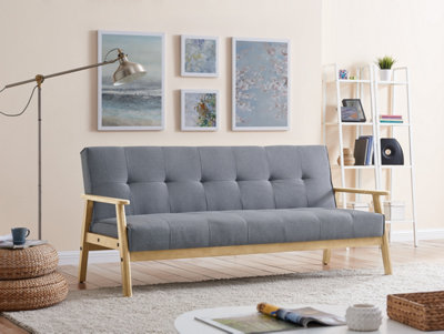 Futon sofa deals bed wooden frame