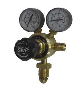 Langley Argon Welding Regulator Bottom Entry Single Stage 2 Gauge