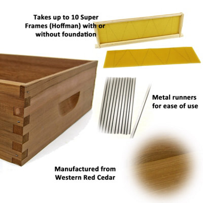 Langstroth Beehive Super Box In Cedar - 7
