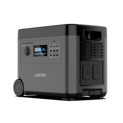 Lanpwr 2500W Portable Power Station Solar Generator D5-2500-BG