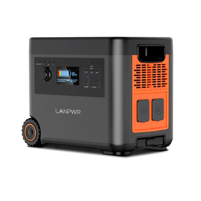 Lanpwr Portable Solar Power Station 2500W - Smart Fast Charging  Emergency Power Supply  Built-in MPPT