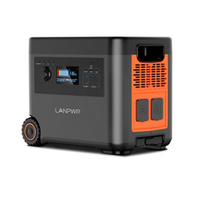 LANPWR Power Staion 2160hW Portable Power Station 2500W with 3x AC Output Solar/USB/DC/CAR Ports