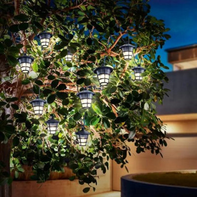 Lantern Solar Lights Set of 10 High Quality Solar Lights for Garden Ambiance