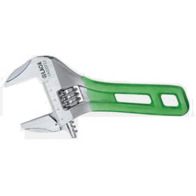 LAOA 320712, stubby wide opening jaws adjustable wrench 205mm long soft grip