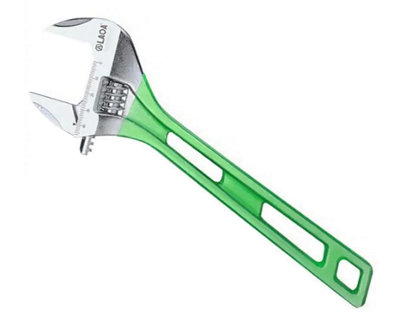 LAOA LA 320112 wide opening adjustable wrench 305mm 12" long, soft grip handle