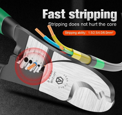 LAOA LA112106 heavy duty cable cutter and stripper wire cutter sizes 170mm - 3