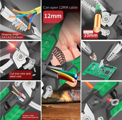 LAOA Multifunctional 9in1 needle pliers wire stripper cable cutter crimping