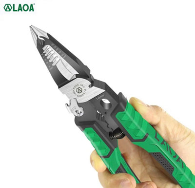 LAOA Multifunctional 9in1 needle pliers wire stripper cable cutter crimping