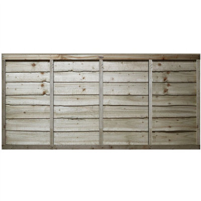 Lap Garden Fence Panel (Pack of 4) 6ftx3ft W:183cm x H:90cm Pressure ...