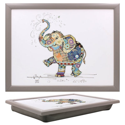 Lap Tray with Bean Bag Eddie Elephant Bug Art Cushioned Laptop Breakfast Tray