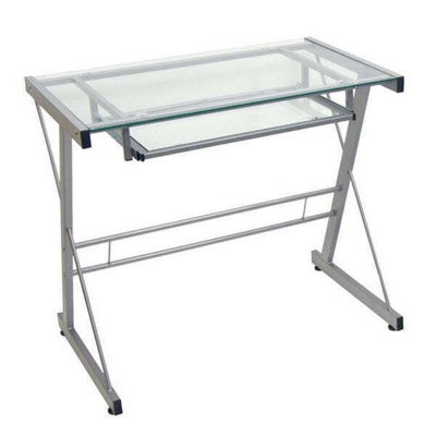 Laptop Desk Computer Study Table Work Station With Slide Keyboard Modern Design-Silver Price Comparisons | Compare The Build