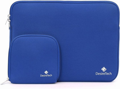 Laptop Sleeve Case with Small Accessory Bag  Compatible with Apple MacBook Pro, Air, Microsoft Surface Soft Plush Inner  Navy