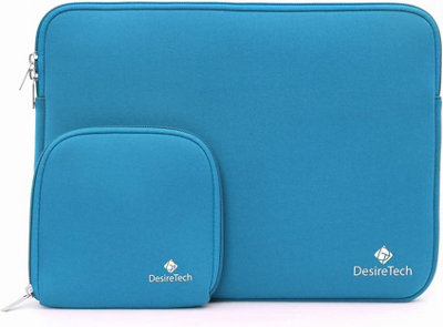 Laptop Sleeve Case with Small Accessory Bag  Compatible with Apple MacBook Pro, Air, Microsoft Surface Soft Plush Inner  Teal