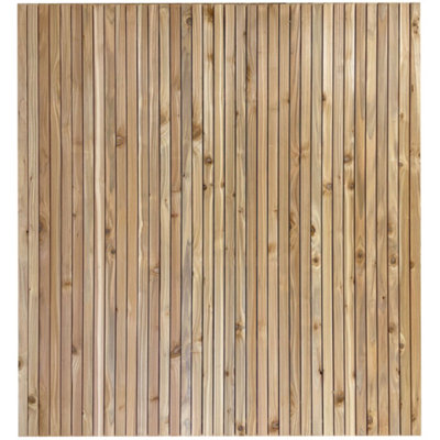 Larch Slatted Fence Panels - Vertical - 1500mm Wide x 2100mm High - 6mm Gaps
