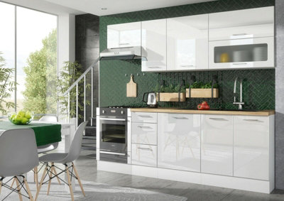 White gloss larder unit hotsell