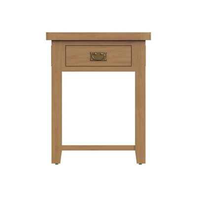 Large 1 Drawer Telephone Table Solid Natural Oak