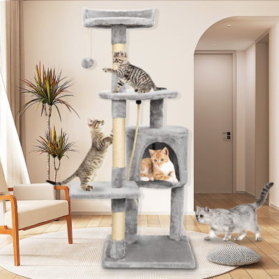Large 112cm Multi-Level Cat Tree Activity Centre with Condo & Sisal Posts