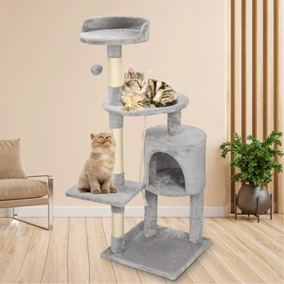 Large 112cm Multi-Level Cat Tree Activity Centre with Condo & Sisal Posts
