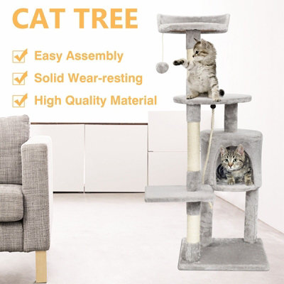 Large 112cm Multi-Level Cat Tree Activity Centre with Condo & Sisal Posts