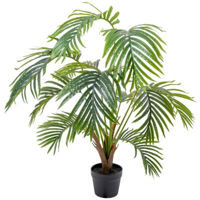 Large 120cm Artificial Areca Palm Plant - Indoor Houseplant with Realistic Faux Foliage - Perfect for Home and Office Décor