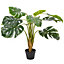 Large 120cm Lifelike Artificial Monstera Plants - Swiss Cheese Indoor Houseplant with Realistic Faux Foliage Home and Office Décor