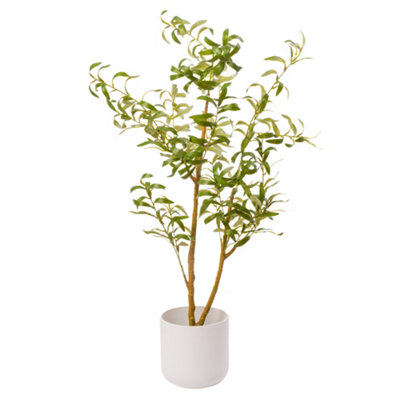 Large 130cm Artificial Olive Tree Plant Olea Europaea Indoor