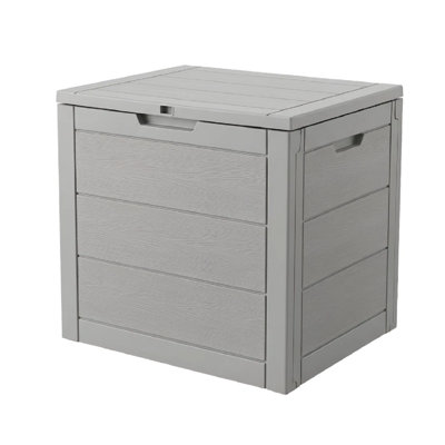 Large 132L Slate Grey Garden Storage Outdoor Box Plastic