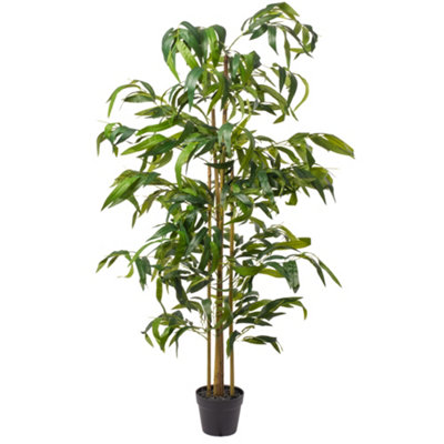 Large 180cm Lifelike Artificial Bamboo Plant - Indoor Houseplant with Realistic Faux Foliage - Perfect for Home and Office Décor