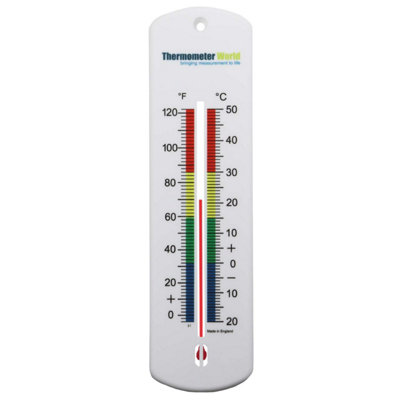 Large 240mm Outdoor Thermometer for Garden or Greenhouse - Can also be used in the Home or Office