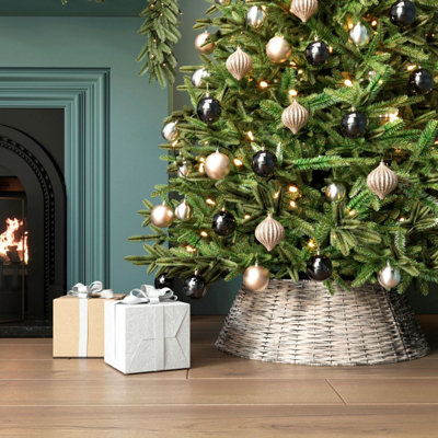 Grey Christmas Tree Skirts and Christmas Tree Decorations at B&Q