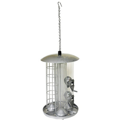 Large 3 in 1 Bird Feeder Fat Ball, Seed and Nut