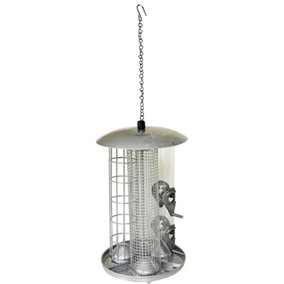 Large 3 in 1 Bird Feeder Fat Ball, Seed and Nut