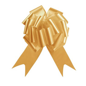 Large 30mm/3cm Ribbon Pull Bows Gold for All Occation Decoration , 20PK