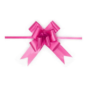 Large 30mm/3cm Ribbon Pull Bows Hot Pink for All Occation Decoration , 30PK