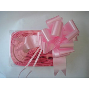 Large 30mm/3cm Ribbon Pull Bows Light Pink for All Occation Decoration , 10PK