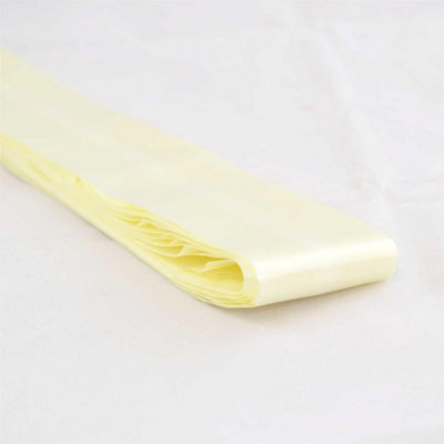 Large 30mm/3cm Ribbon Pull Bows Light Yellow for All Occation Decoration , 60PK