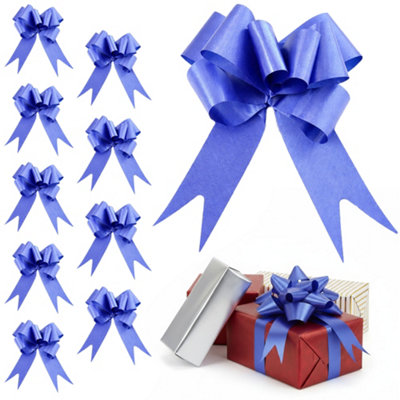 Large 30mm/3cm Ribbon Pull Bows Navy Blue for All Occation Decoration ...