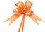 Large 30mm/3cm Ribbon Pull Bows Orange for All Occation Decoration , 60PK