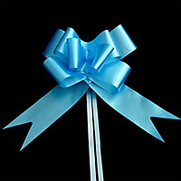 Large 30mm/3cm Ribbon Pull Bows Pale Blue for All Occation Decoration , 20PK
