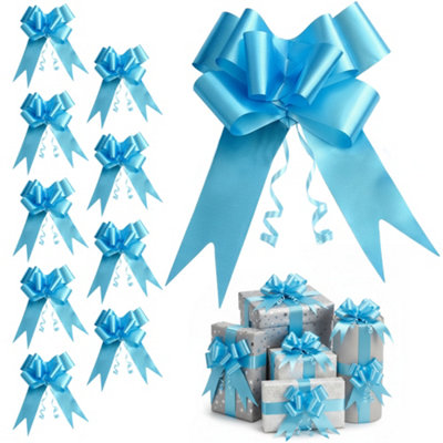 Large 30mm/3cm Ribbon Pull Bows Pale Blue for All Occation Decoration ...