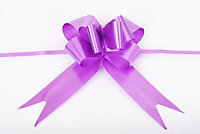 Large 30mm/3cm Ribbon Pull Bows Purple for All Occation Decoration , 40PK