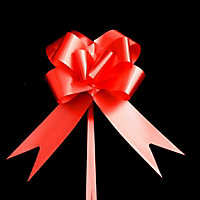 Large 30mm/3cm Ribbon Pull Bows Red for All Occation Decoration , 20PK