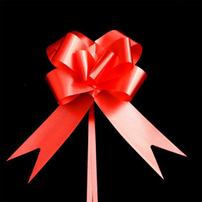 Large 30mm/3cm Ribbon Pull Bows Red for All Occation Decoration , 20PK