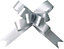 Large 30mm/3cm Ribbon Pull Bows Silver for All Occation Decoration , 30PK