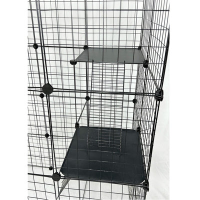 Large 4 Tier Cat Cage Playpen Enclosure Pet Kitten Kennel Metal Wire Crate Box - 4